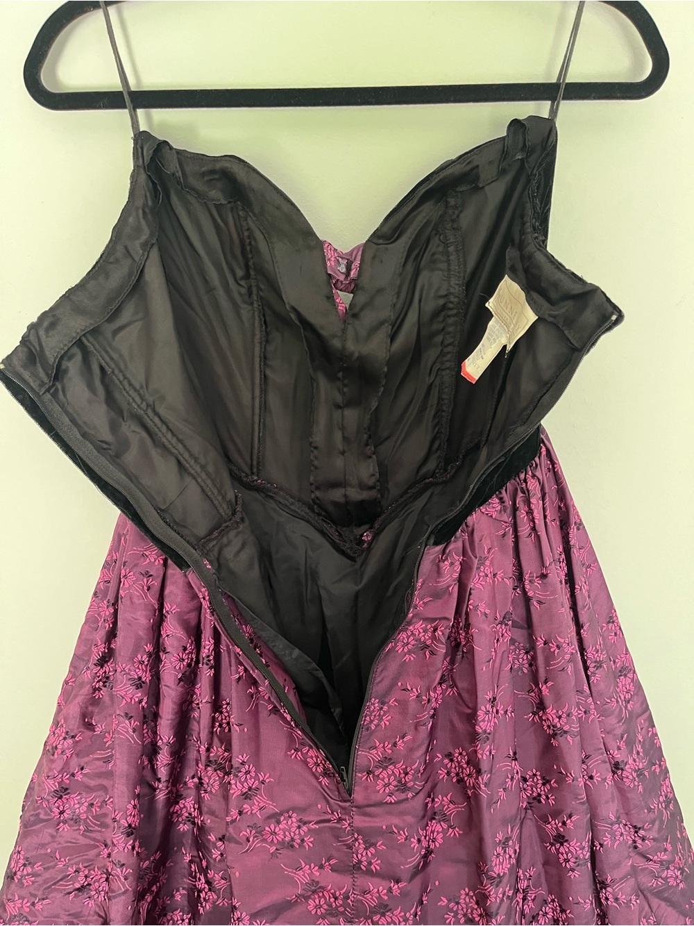 Vintage Gunne Sax by Jessica McClintok Whimsigoth Floral Midi Dress 1980s 2XS - Picture 12 of 15